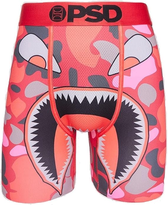 PSD Men's Warface Red Punch Boxer Briefs, Red, S