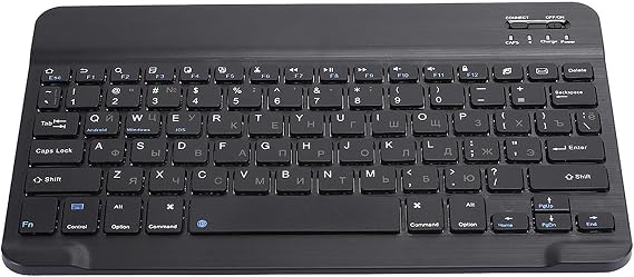 GOWENIC 2.4 GHz Wireless Keyboard, 10.1 inch Compact Keyboard, Russian QWERTY Layout for, OS Laptops