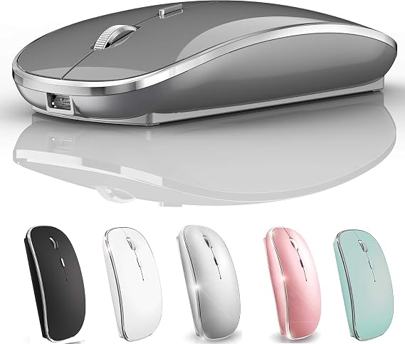 Wireless Mouse for MacBook Pro, MacBook Air, Laptop, Mac, iMac, Desktop Computer, Windows7/8/10, HP, Chromebook, MacBookGray