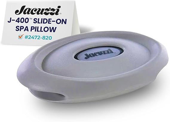 Jacuzzi 2472-820 J-400 Spa Pillow Light Window Slide-On Headrest 2009-2019 | Integrated Light Window, Foam And Vinyl Construction, Slide-In Setup, Provides Neck Support For Jacuzzi Spa Sessions