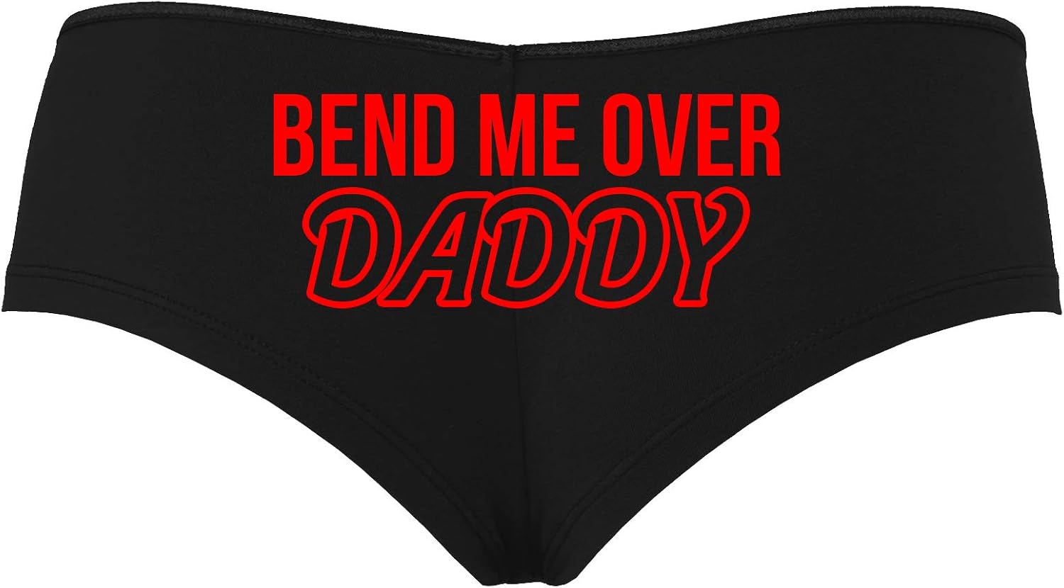 Knaughty Knickers Bend Me Over Daddy Fuck Me Doggy Style Black Boyshort Panties