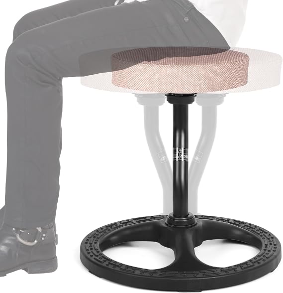 ADHD Chair for Child Adults, Wobble Stool Fitness Seat, Spinning Chair for Stability, Balance, Yoga, Office, School, Wellness, Flexible Active Sitting with Non-Slip Base and Washable Seat Cover 03