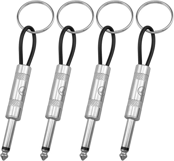 4 Pack Guitar Amp Key Holder for Wall with Plug Keychains