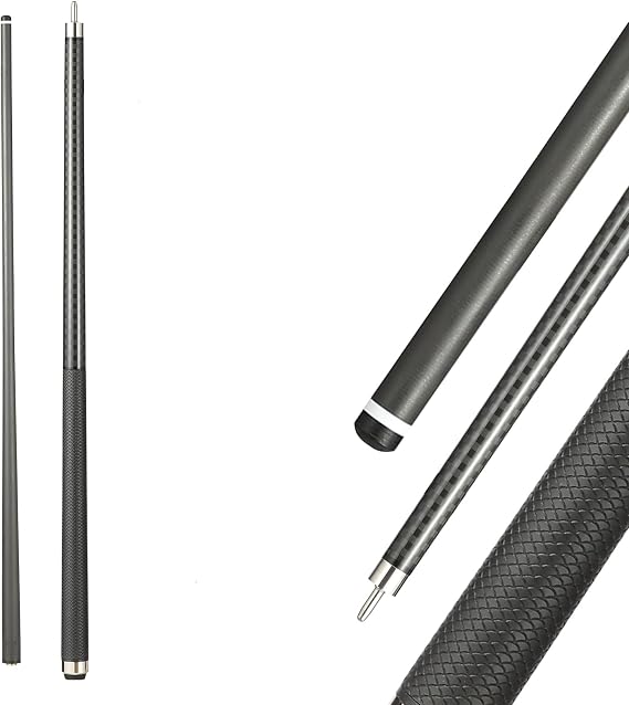 Carbon Fiber Pool Cue Stick 12.5mm Tip Billiard Carbon Fiber cue, Weight 20OZ Cue Stick, 58" Pool Table Sticks