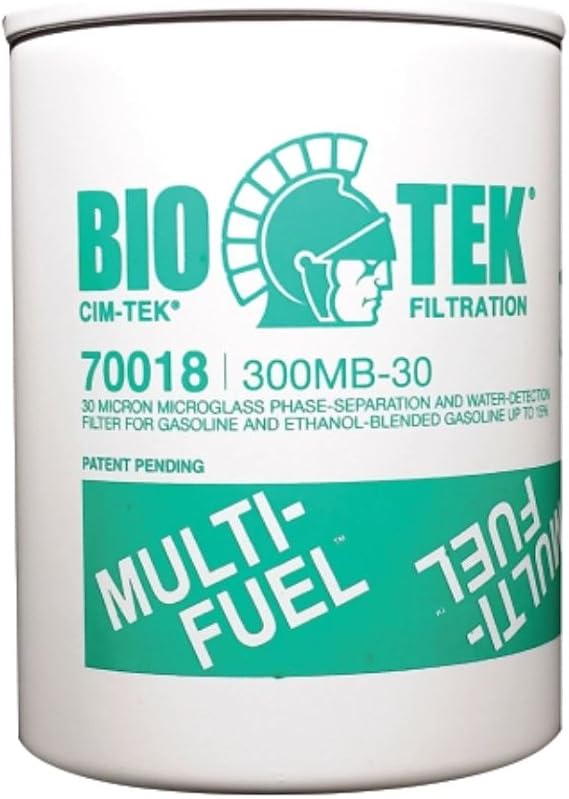Cim-Tek 70018 (300MB-30) Filter, Maximum Working Pressure 50 PSI, Microglass Media, 30 m, 25 GPM, 1" NPT