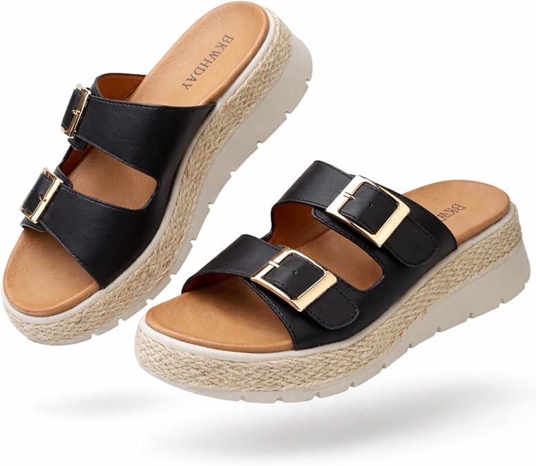 Platform Sandals Women Wedge Open Toe Buckle Ankle Strap Women's 2026