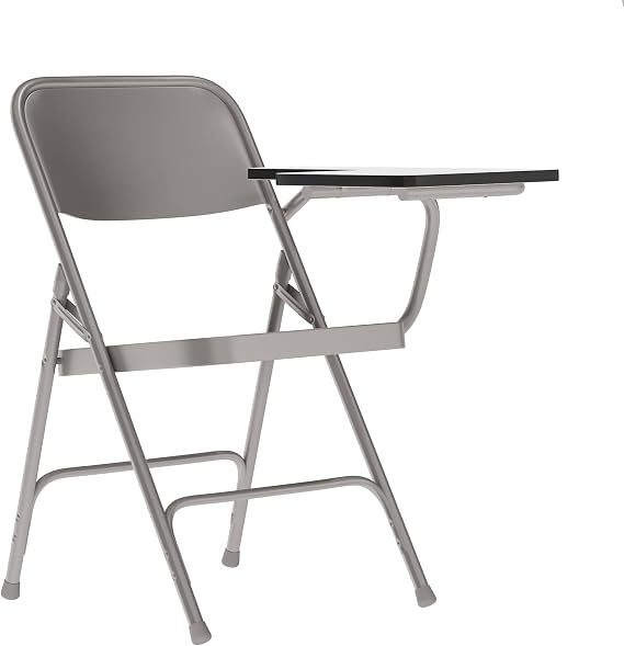 Flash Furniture Ralph Premium Steel Folding Chair with Left Handed Tablet Arm