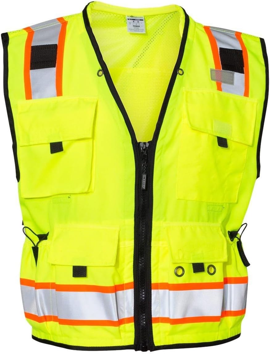 M L Kishigo Mens Class 2 High Vis Professional Surveyors Vest Lime S