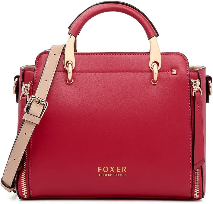 FOXLOVER Genuine Leather Purses and Handbags for Women Shoulder Bag Top Handle Satchel Purse Tote for ladies