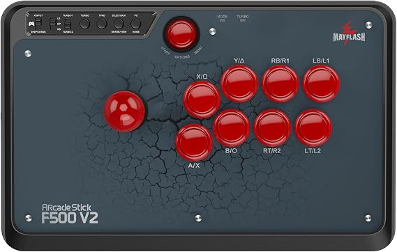 MAYFLASH Universal Arcade Fighting Stick F500 for Switch/Switch 2, Xbox Series X/S, Xbox One, Xbox 360, PS4, PS3, Windows, macOS, Android, Raspberry Pi, Steam Deck, PS Classic, NEOGEO Mini