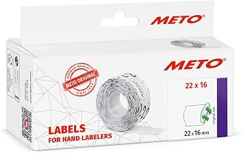 Meto 9506158 22 x 16 mm Hand Labelers - White
