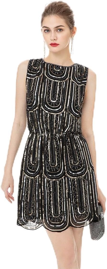 1920s Slim-fit Wedding Dress Female Sequin Evening Dress Retro Wedding Dress Bridesmaid Dress