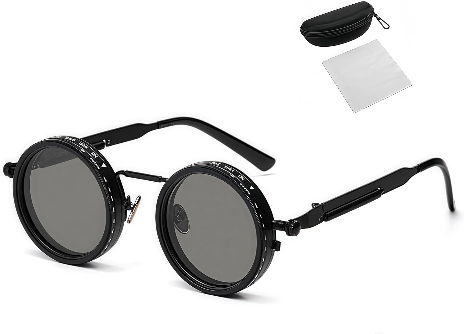 Adjustable Tint Sunglasses for Men Women,Lightweight round shape， Polarized Sunglasses with 1-9 Adjustable Darkness Levels