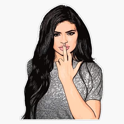 Kylie Jenner Cartoon Waterproof Vinyl Window Bumper Sticker Decal 5"