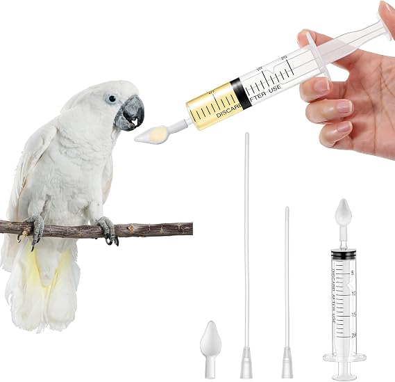 Baby Bird Feeding Syringe, Small Pet Parrot Feeder Hand Feeding Tubes Kit