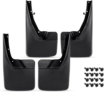 4 Pcs Set Compatible with Dodge Ram 1500 2500 3500 2009-2016 Splash Guards Mud Flaps Front & Rear Molded Splash Guards 10 11 12 13 14 15 16