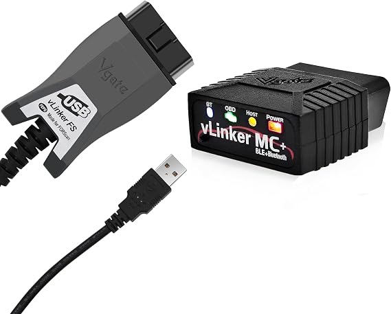 Vgate vLinker FS USB OBD2 Adapter for FORS-can & vLinker MC+ (BT3.0/BLE4.0) OBD2 Scanner