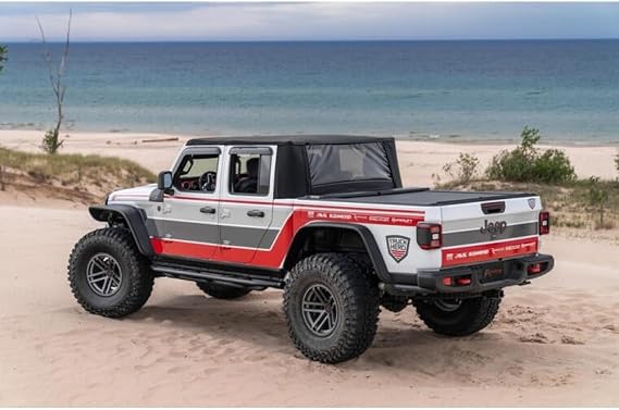 RAMPAGE PRODUCTS Trailview Fastback Soft Top for Jeep Gladiator JT | Black, Vinyl | 139035 | Fits 2020-2025 Jeep Gladiator JT
