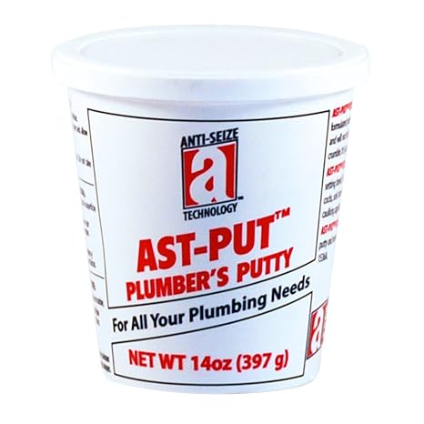 AST-PUT 25201 Plumber's Putty, Professional Grade, Tan, 14 oz. Tub