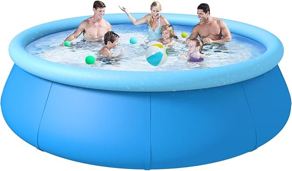 Inflatable Swimming Pool, Round Inflatable Pools Adult Above Ground, Blow up Pool, Top Ring Summer Water Party Pools, Outdoor Pools for Backyard Family Size