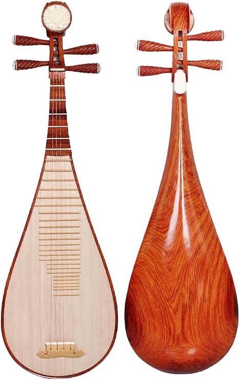 OrientalMusicSanctuary Concerto Soloist's Cambodian Dalbergia Rosewood Pipa - Chinese Lute BIWA for Solo Performers