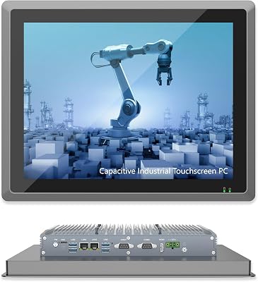 17 inches Industrial Embedded Panel PC,10 Point Capacitive Industrial Touch Screen Panel Computer,IP65 All-in-One Computer,Windows OS,for Kiosk,Factory,Automation i3-7100U,8GB RAM 128GB SSD