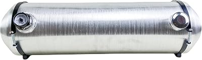 JSD 12 Gallons 10 x 36 Aluminum Spun Round Fuel Cell Tank  Gas Tank With Level Gauge End Fill 14 NPT Outlet