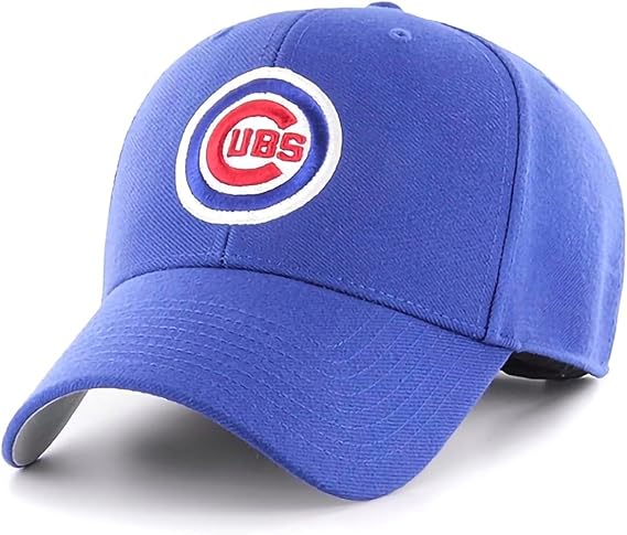 Officially Licensed Chicago Baseball MVP Hat Classic Primary Cubs Home Team Logo Blue/White Embroidered Adjustable Sports Ball Cap