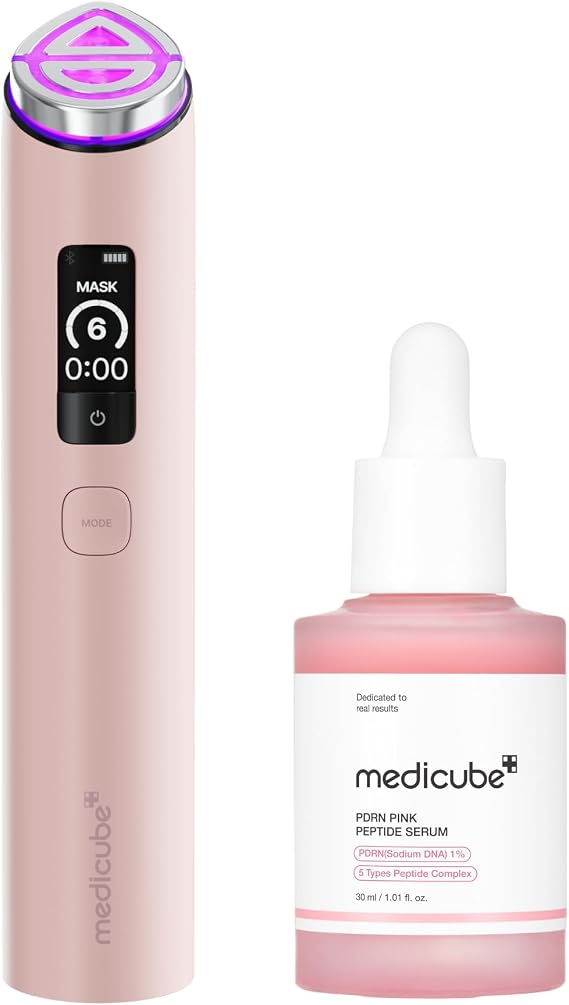medicube PDRN Serum & Device Duo: PDRN Peptide Serum & Booster Pro X2 Pink