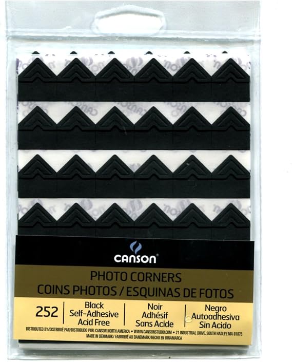 Canson Self-Adhesive Photo Corners Black (Pack Of 252)