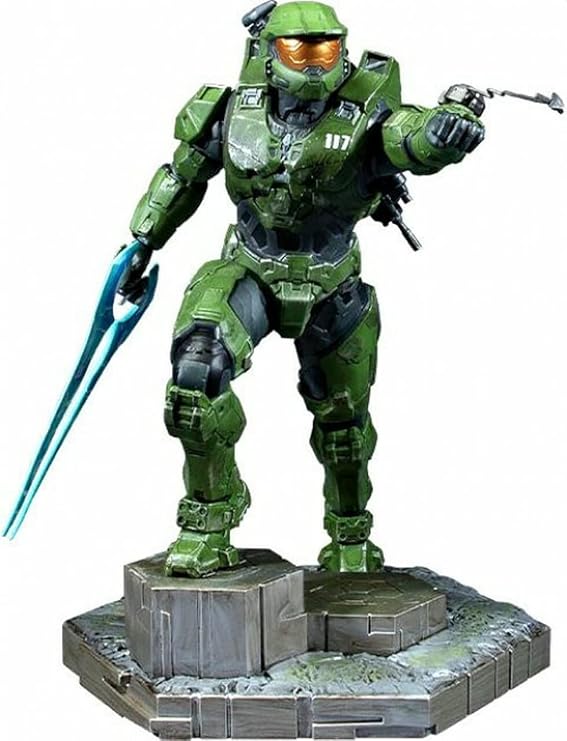 Dark Horse Comics Halo Infinite: Master Chief Grappleshot PVC Statue, 10 inches, Green | Halo Infinite 10 Inch Statue Figure PVC - Master Chief Grappleshot