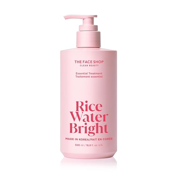 The Face Shop Rice Water Bright Essential Treatment, Rice Protein Conditioner with Shea Butter for Dryness, Anti-Hair Loss, Korean Treatment for Breakage & Split Ends, Breakage Control, Sulfate Free