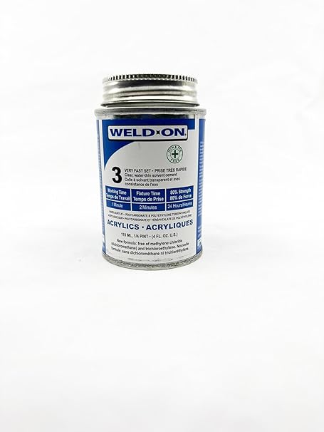 Weld-On #3 Acrylic Cement, Low-VOC, Quarter Pint (4)