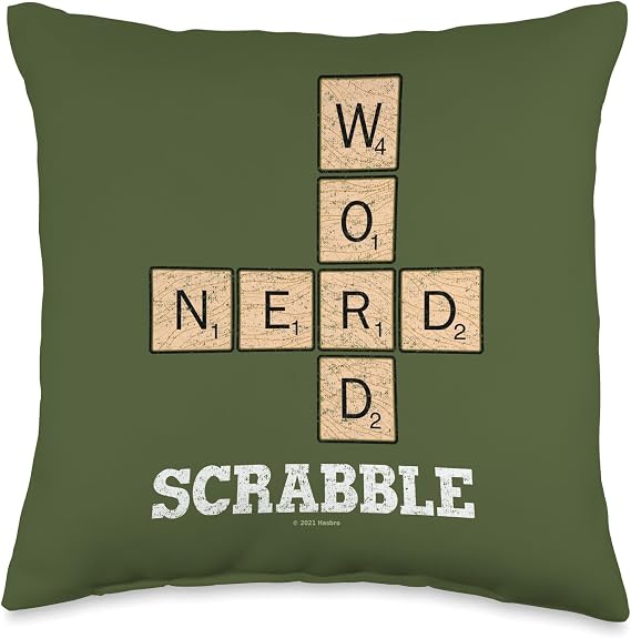 Scrabble Scrabble Word Nerd Throw Pillow