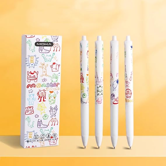 Smooth Writing Pens Aesthetic Pens Retractable Quick Dry Gel Ink Pens Fine Point 0.5mm Black Ink Gel Pens for Office School