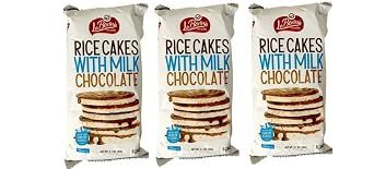 Just Grown Kosher For Passover Milk Chocolate Coated Rice Cakes, 3.1 Oz Pack of 3, Total of 9.3 Oz