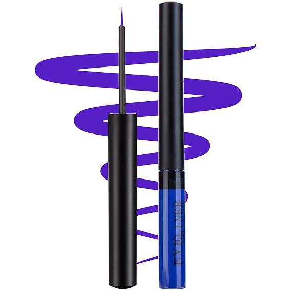 Liquid Eyeliner, Matte Colored Eyeliners, Blue Eyeliner, White Black Red Brown Green Purple Waterproof High-pigmented Colorful Eyeliners Eye Makeup, 1PC Deep- Blue