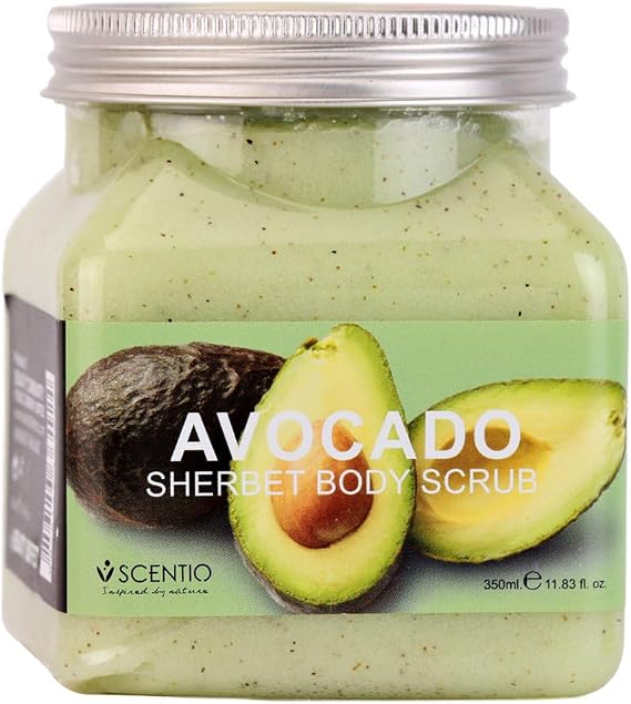 Scentio Avocado Brightening Sherbet Body Scrub (Pack of 11.83 Oz)