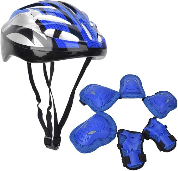 7pcs Adult Roller Skating Protection Gear Set Knee Pads Elbow Pads Gloves Helmet
