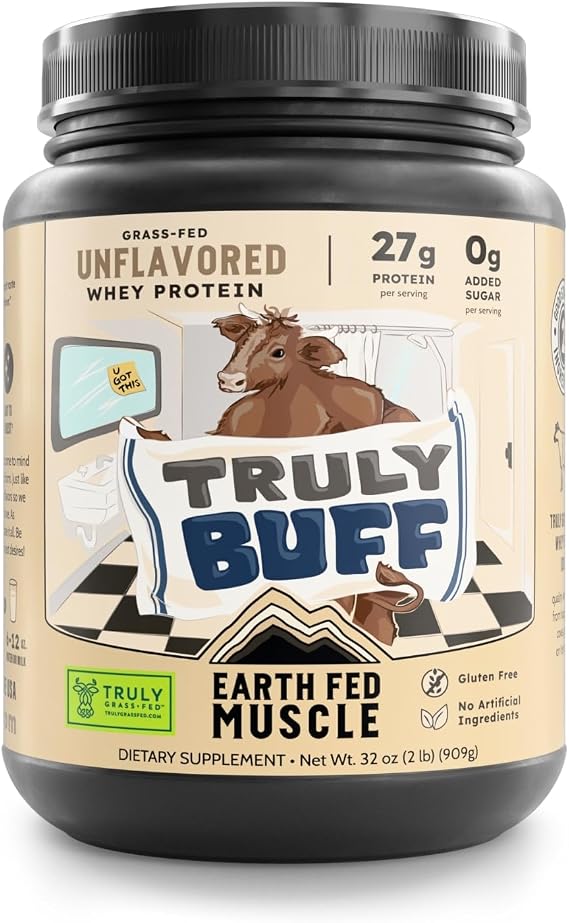 Earth Fed Muscle Truly Buff Unflavored Whey Protein Isolate