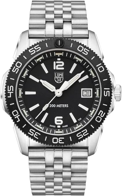 Luminox Pacific Diver Ripple Dive Watch, 39 mm | Black|White | 20ATM