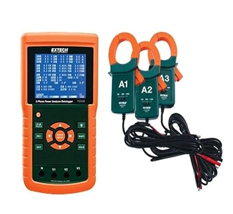 Extech PQ3450-12 Kit Dreiphasen-Leistungsanalysator 1200A