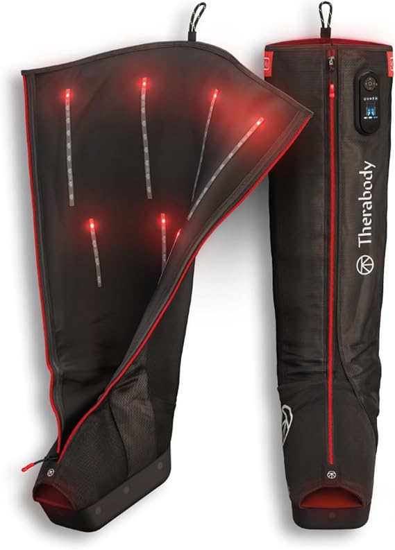 Therabody JetBoots PRO Plus Wireless LED 3-in-1 Boots | Reg 30-34" Inseam | Compression, Vibration & Infrared LED Reduce Pain, Swelling & Fatigue | Regular 3237" Leg Length | Measure Before Ordering