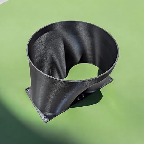 ASIC Shroud - Dual 120mm Fans to 8" Duct Antminer Shroud | PETG Carbon Fiber