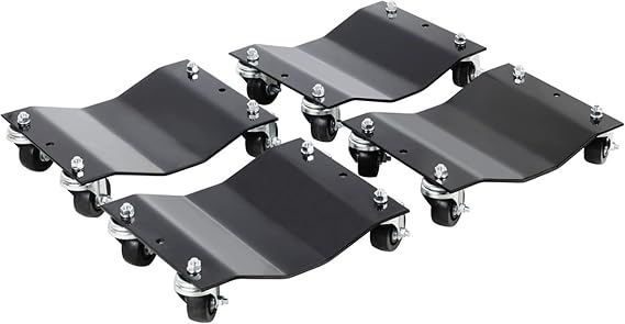Pentagon Tools Heavy Duty Antiskid Car Wheel Dolly Set, 16x12, 4-Pack