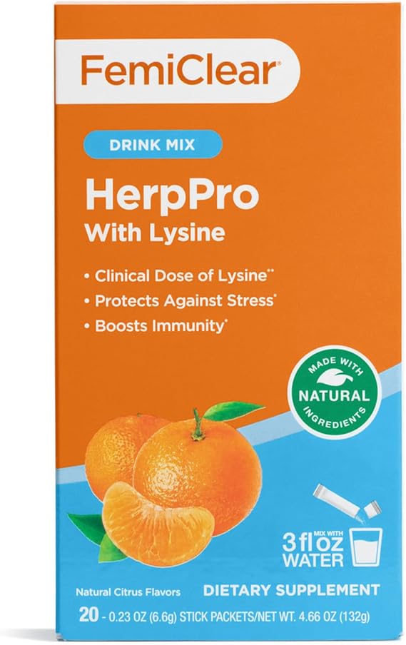FemiClear HerpPro Drink Mix, Immune Support Supplement, 20 Stick Packets
