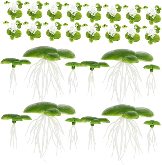 PRETYZOOM Artificial Floating Plants Realistic Duckweed for Fish Tank Decorations Lifelike Aquarium Decor Versatile Aquarium Accessories for Fish Habitat and Aesthetic Enhancement