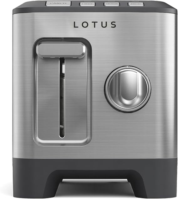 Lotus Toaster, 2-Slice Toaster with Bagel Function and 7-Setting Shade Selector, The Two Slice, 900 Watts, Stainless Steel, Professional Series, LTSTR502