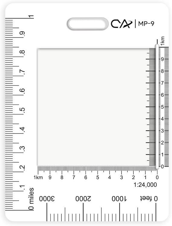 CYA MP-9 Military Map Coordinate Scale Protractor - Pocket UTM Tool