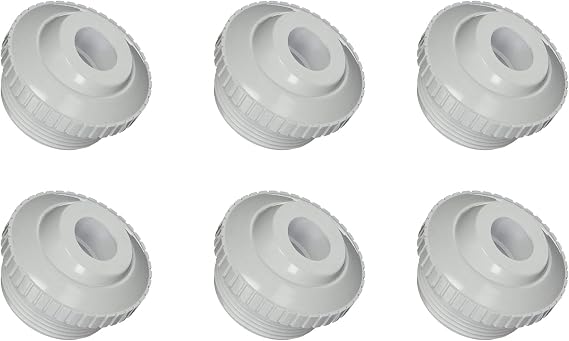 MAKHOON 3/4" Directional Flow Eyeball Inlet Jet for Compatible with Hayward SP1419D with 1-1/2" MIP Threa White Opening Hydrostream Return Jet Replacement Part(6 Pack)